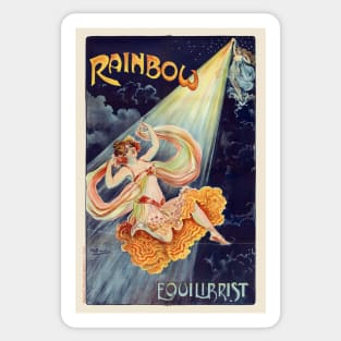 Rainbow Equilibrist France Vintage Poster 1910 Sticker